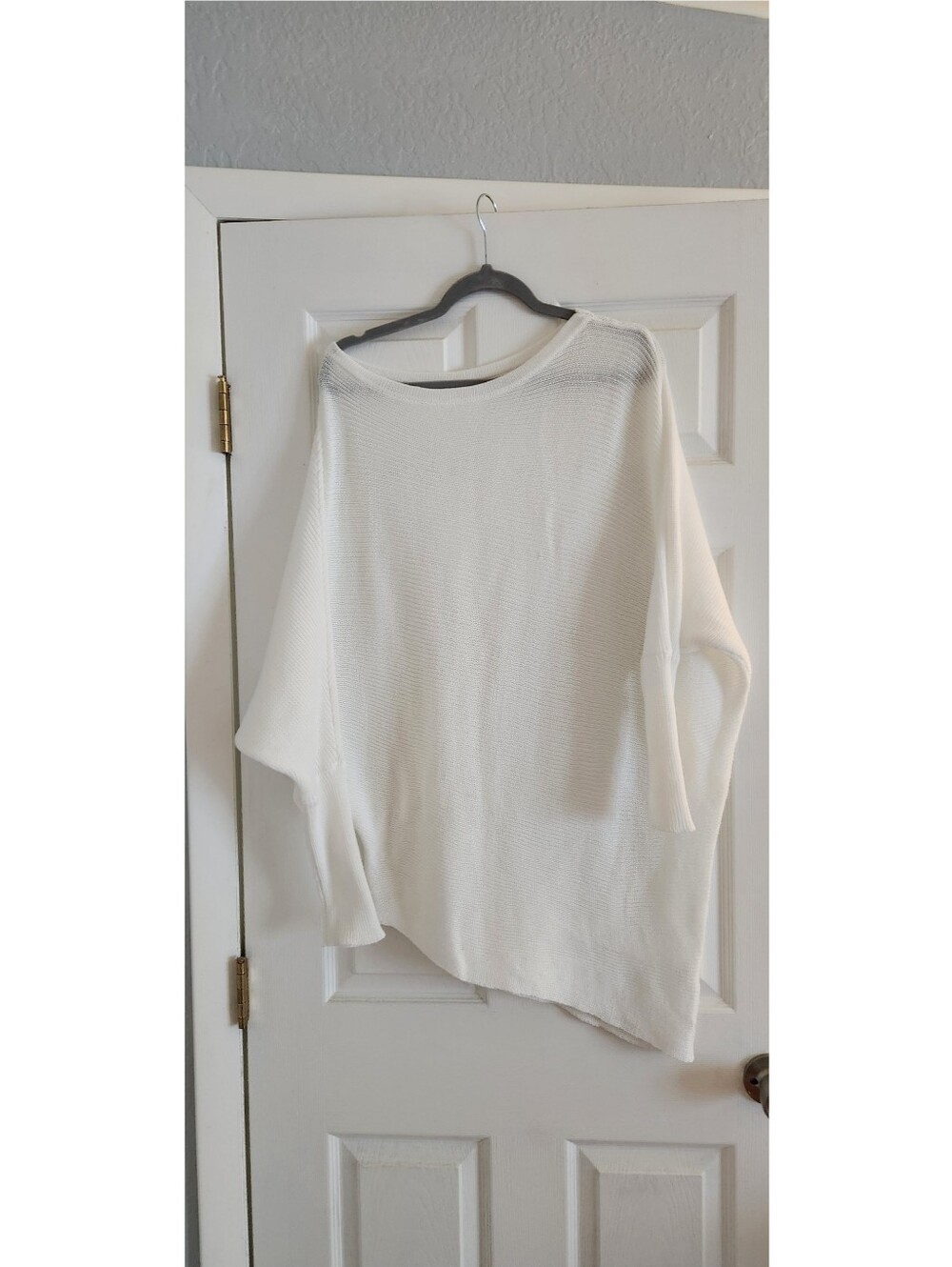 Lightweight White Knit Oversized Sweater